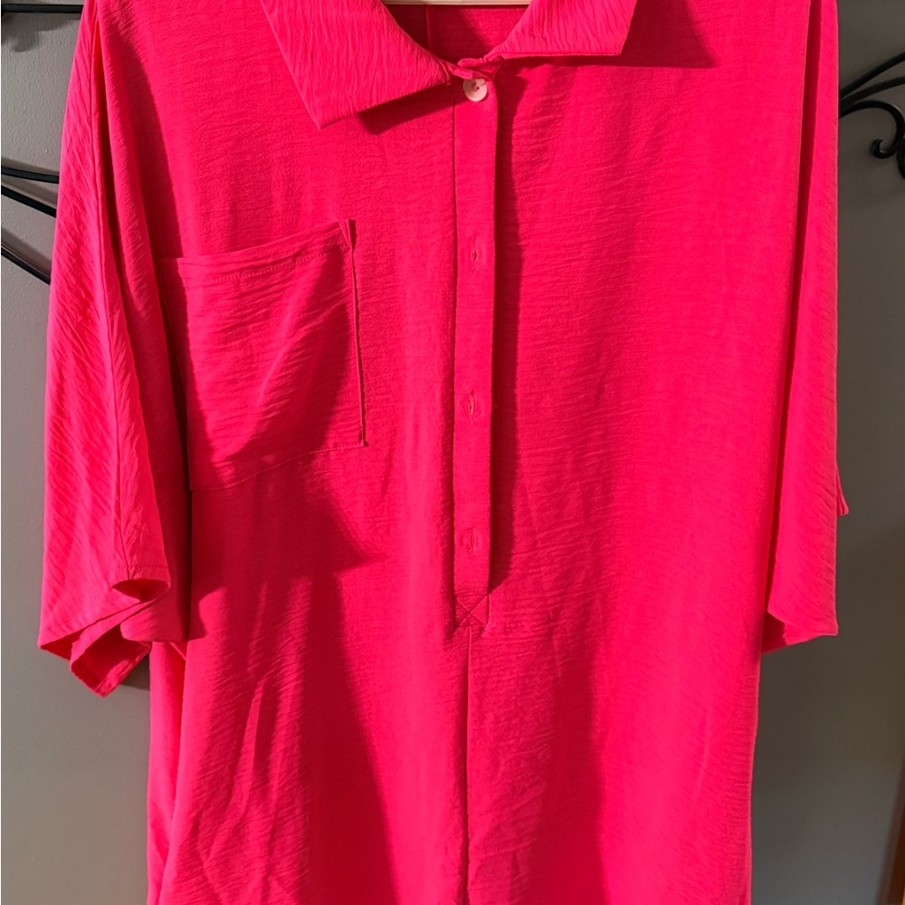 Women’s pink romper. Perfect for spring and summer! Very comfortable!